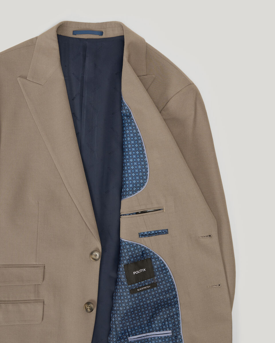 Single Breasted Tailored Jacket, Mushroom, hi-res